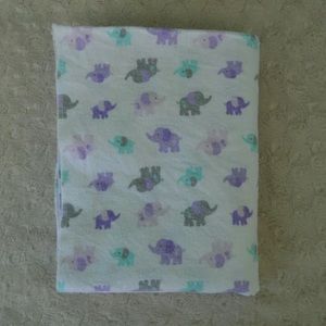 Koala Baby Elephant Blanket Flannel Receiving White Purple Pink Gray Aqua Blue